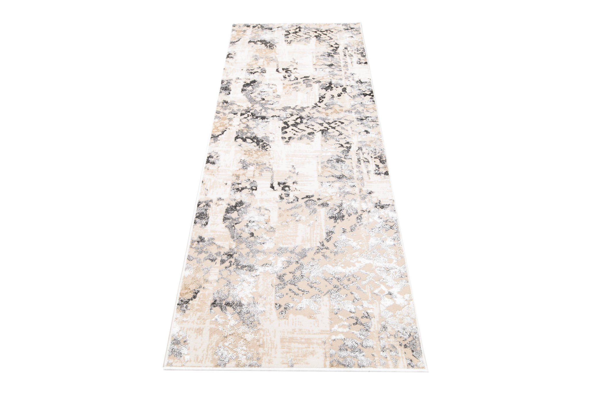 Teppichläufer Crystal Beige Grau Retro Meterware