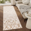 Teppichläufer Crystal Beige Braun Rauten Meterware