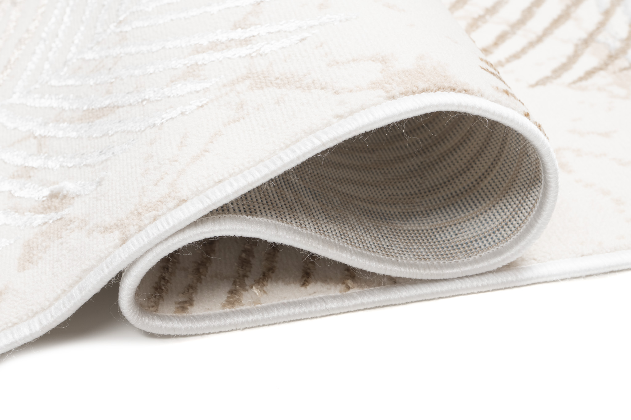 Teppichläufer Crystal Beige Blätter Meterware