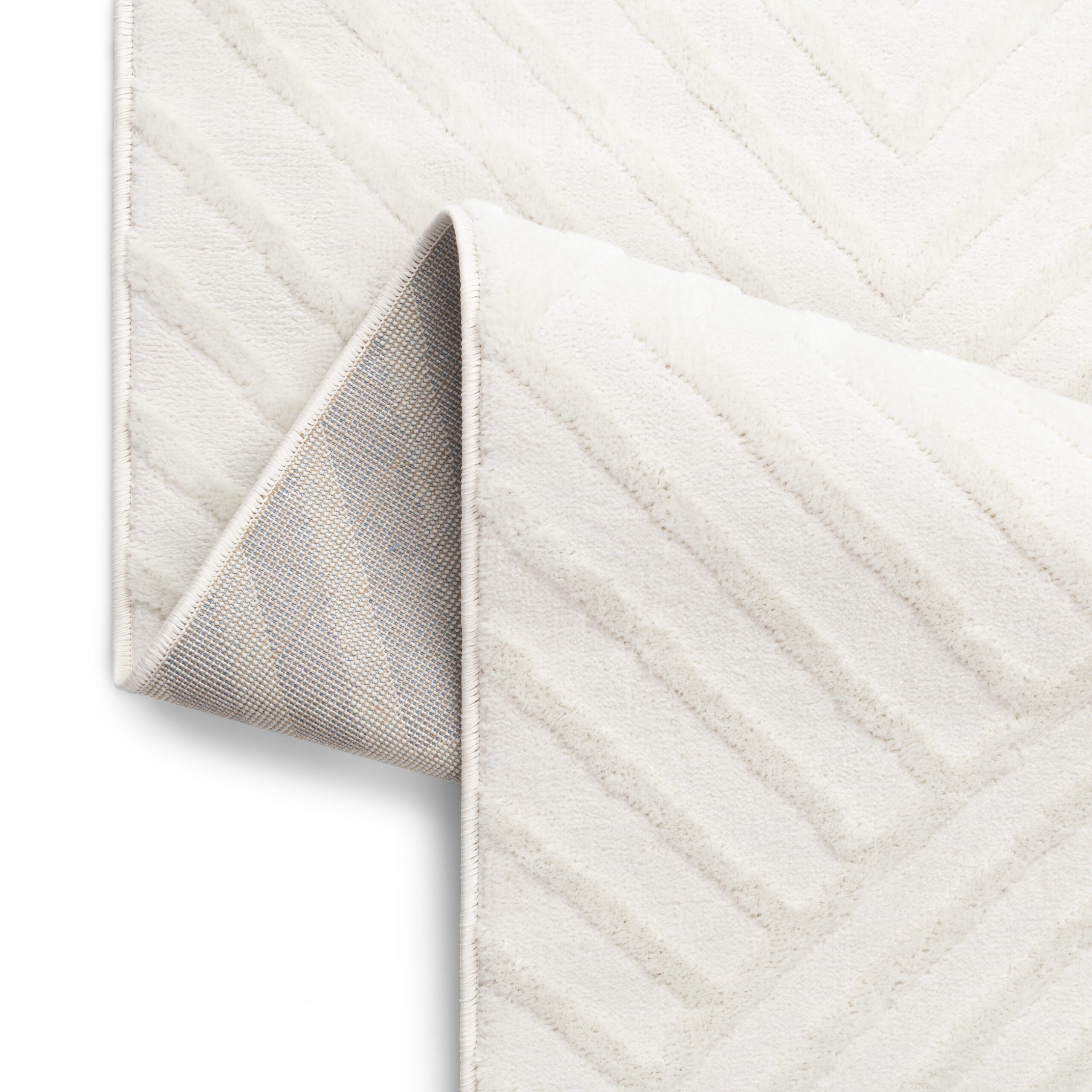 Teppich Hygge Gebrochenes Weiß Rhomben