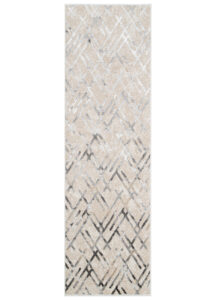 Teppichläufer Crystal Grau Beige Rauten Meterware