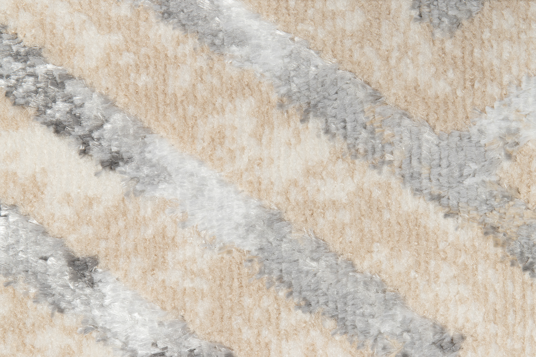 Teppichläufer Crystal Grau Beige Rauten Meterware
