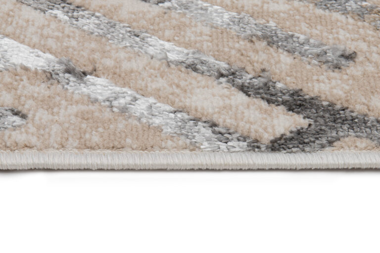 Teppichläufer Crystal Grau Beige Rauten Meterware