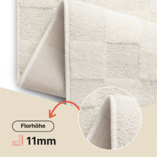 Teppich Terra Creme Karo