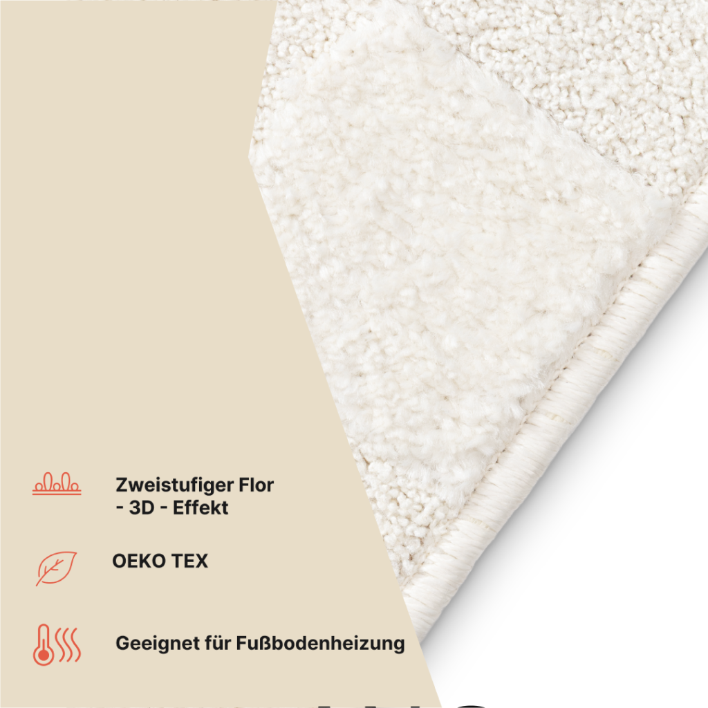 Teppich Terra Creme Karo