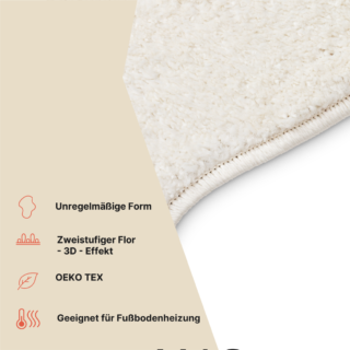 Teppich Terra Creme Welle Unregelmäßige Form