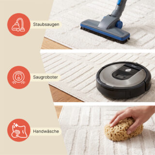 Teppich Terra Creme Streifen