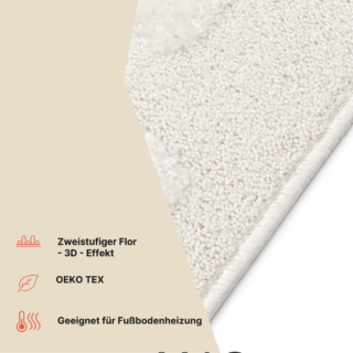 Teppich Terra Creme Streifen