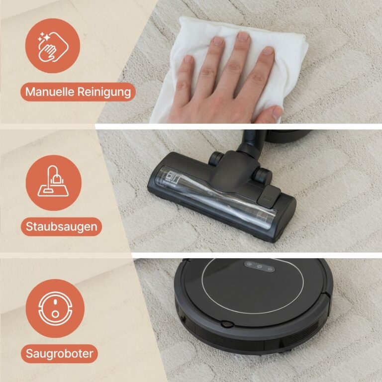 Teppich Terra Creme Palmblätter