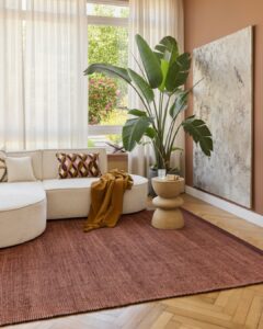 Teppich Wolle Loni Dunkelbraun