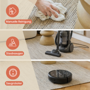 Teppich Wolle Loni Beige