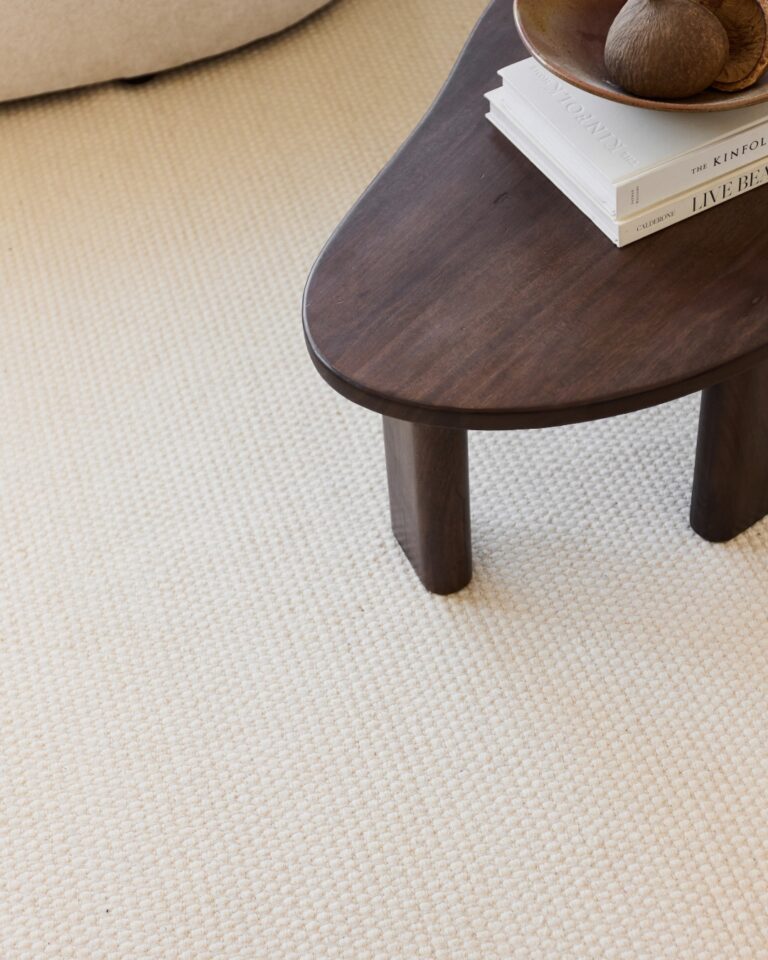 Teppich Wolle Loni Weiß