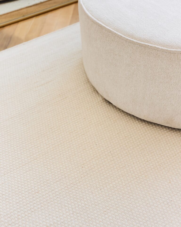 Teppich Wolle Loni Weiß