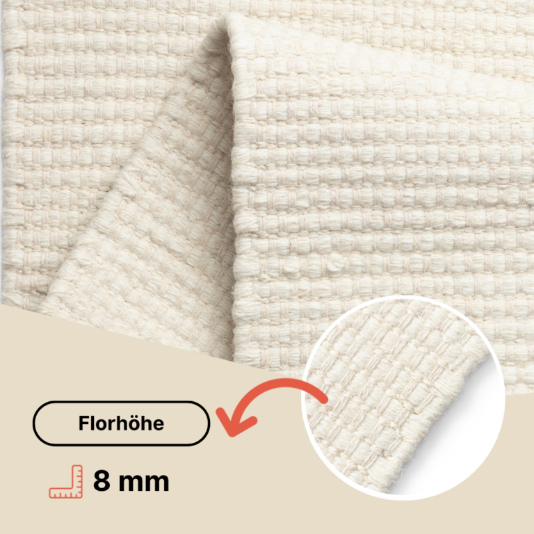 Teppich Wolle Loni Beige