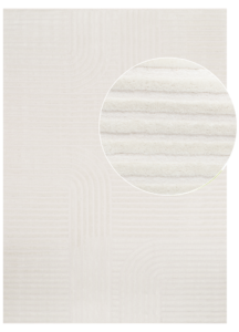 Teppich Hygge Gebrochenes Weiß Streifen