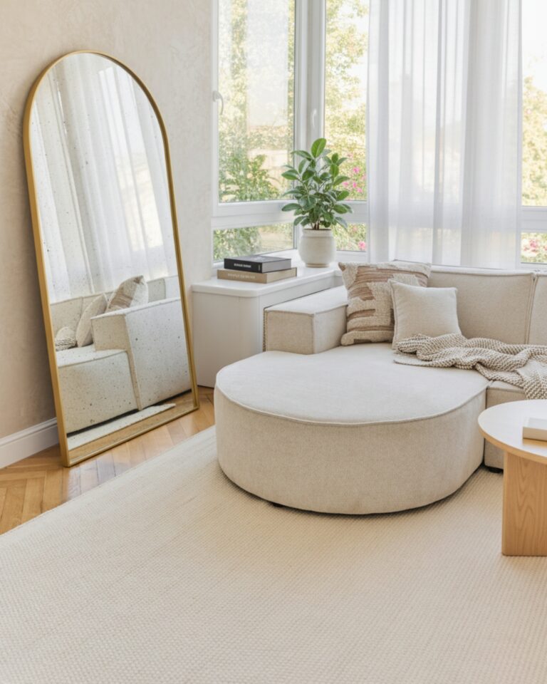 Teppich Wolle Loni Weiß