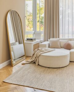 Teppich Wolle Loni Hellbraun