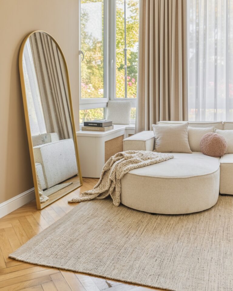 Teppich Wolle Loni Hellbraun