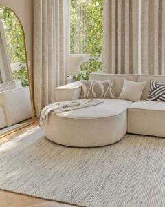 Teppich Wolle Loni Beige