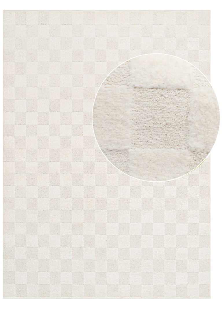 Teppich Terra Creme Karo