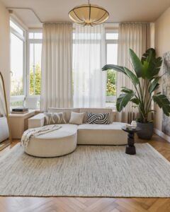 Teppich Wolle Loni Beige