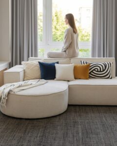 Teppich Wolle Loni Schwarz