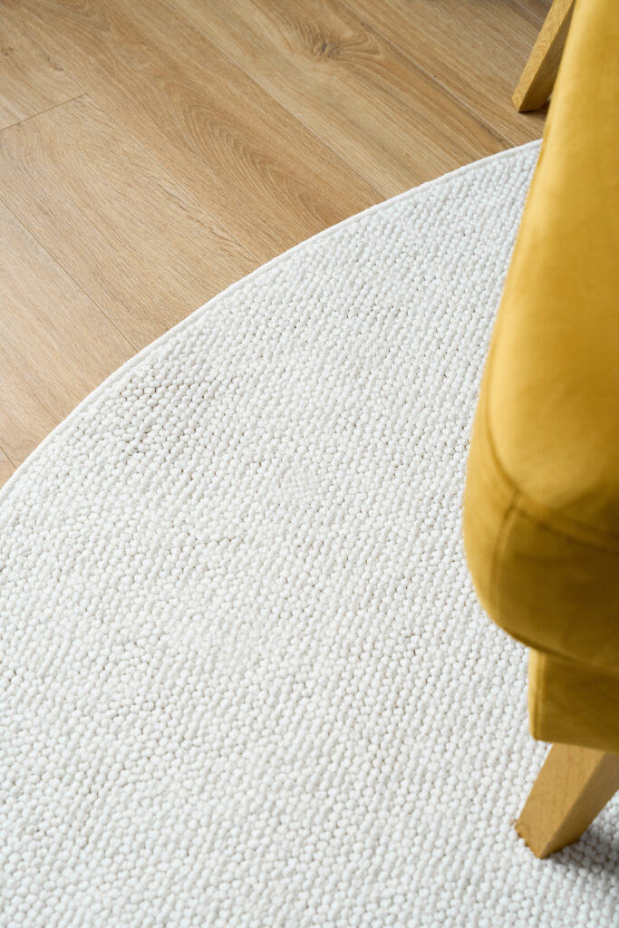 Teppich Agra Rund Creme Modern