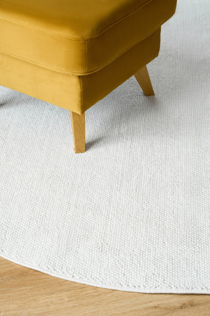 Teppich Agra Rund Creme Modern