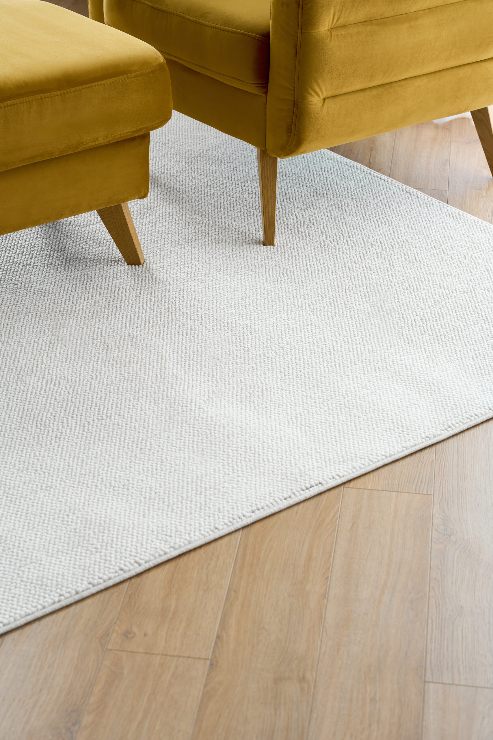 Teppich Agra Quadratisch Cremig Modern