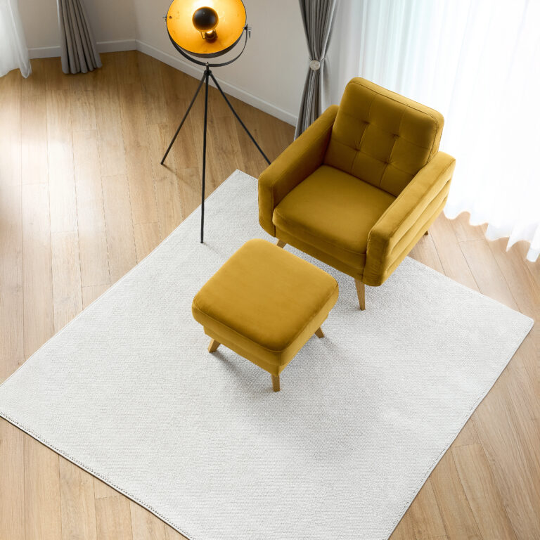 Teppich Agra Quadratisch Cremig Modern