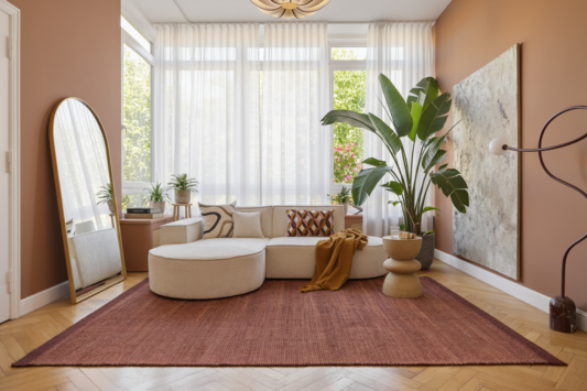 Teppich Wolle Loni Dunkelbraun