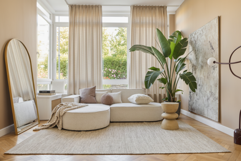 Teppich Wolle Loni Hellbraun