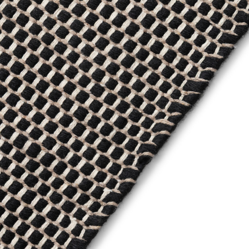 Teppich Wolle Loni Schwarz