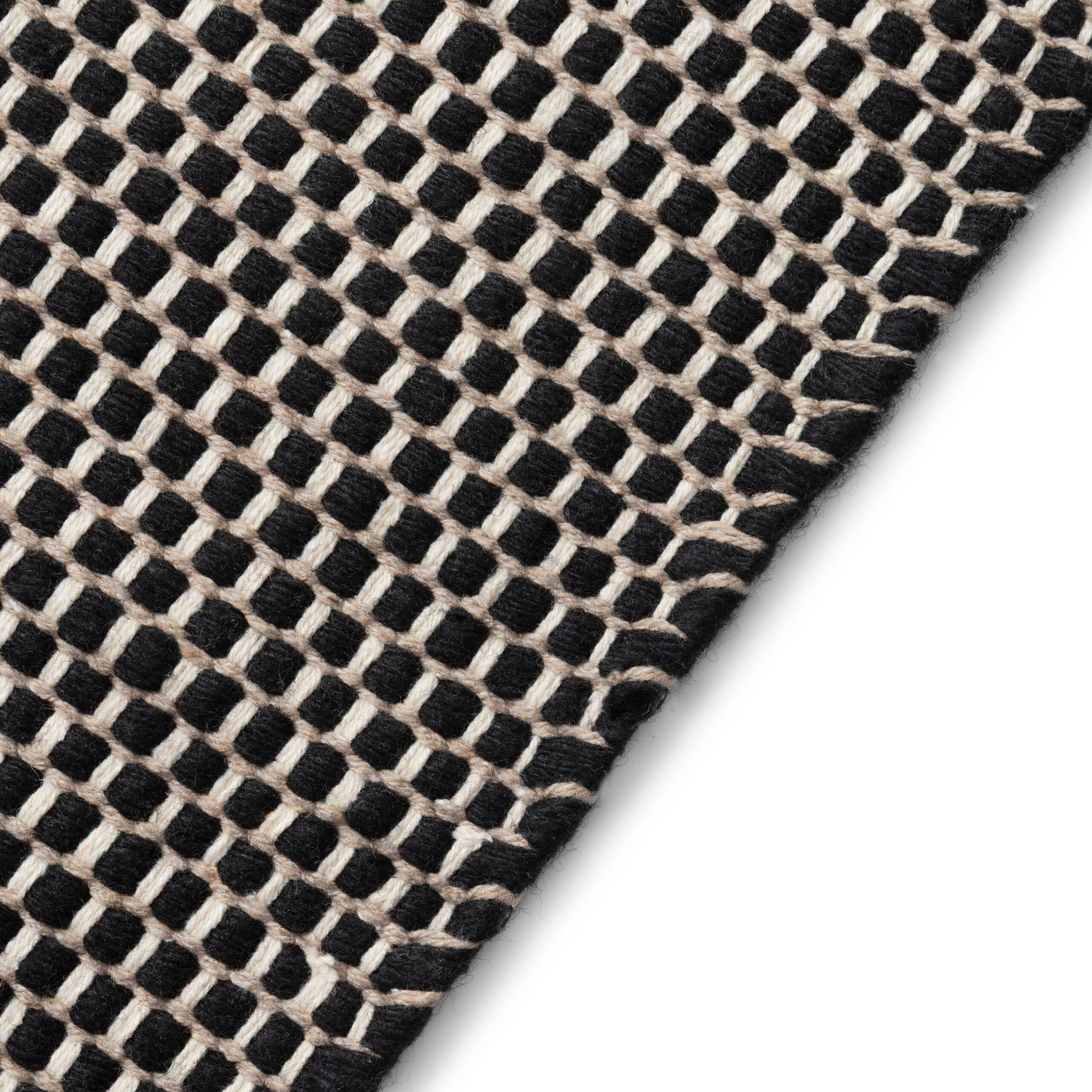 Teppich Wolle Loni Schwarz