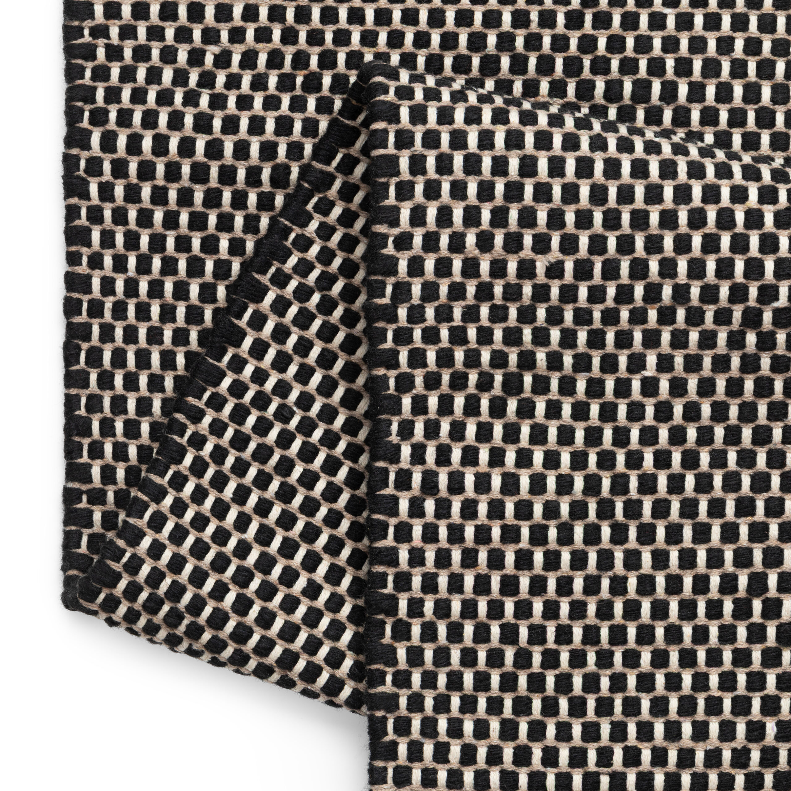 Teppich Wolle Loni Schwarz