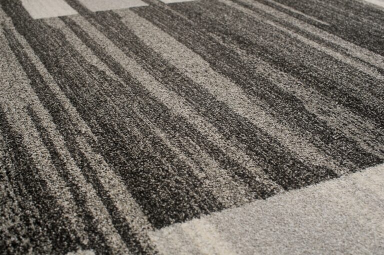 Teppich Sari Anthrazit Beige Rahmen