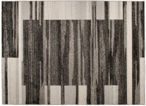 Teppich Sari Anthrazit Beige Rahmen