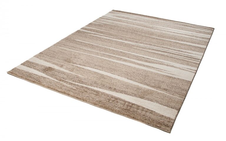Teppich Sari Dunkel Beige Gestreift