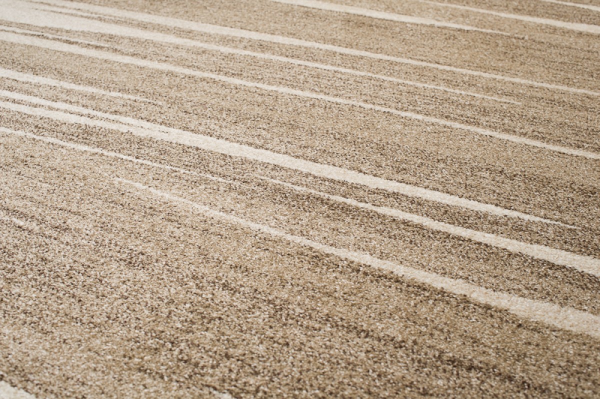 Teppich Sari Dunkel Beige Gestreift