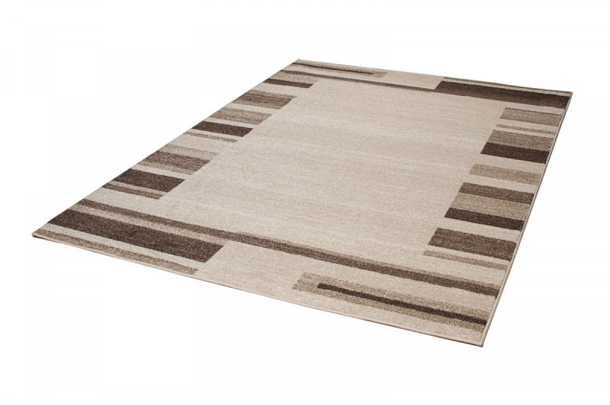Teppich Sari Beige Braun Rahmen