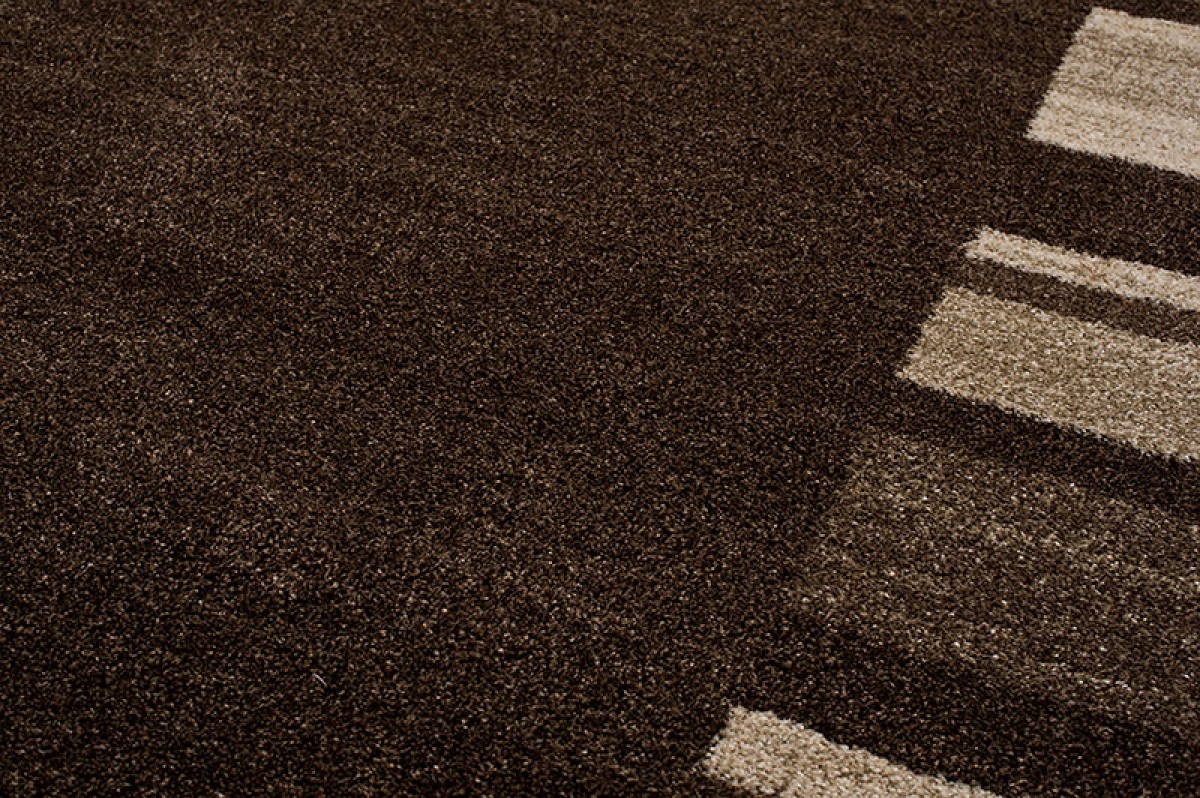 Teppich Sari Dunkel Braun Rahmen