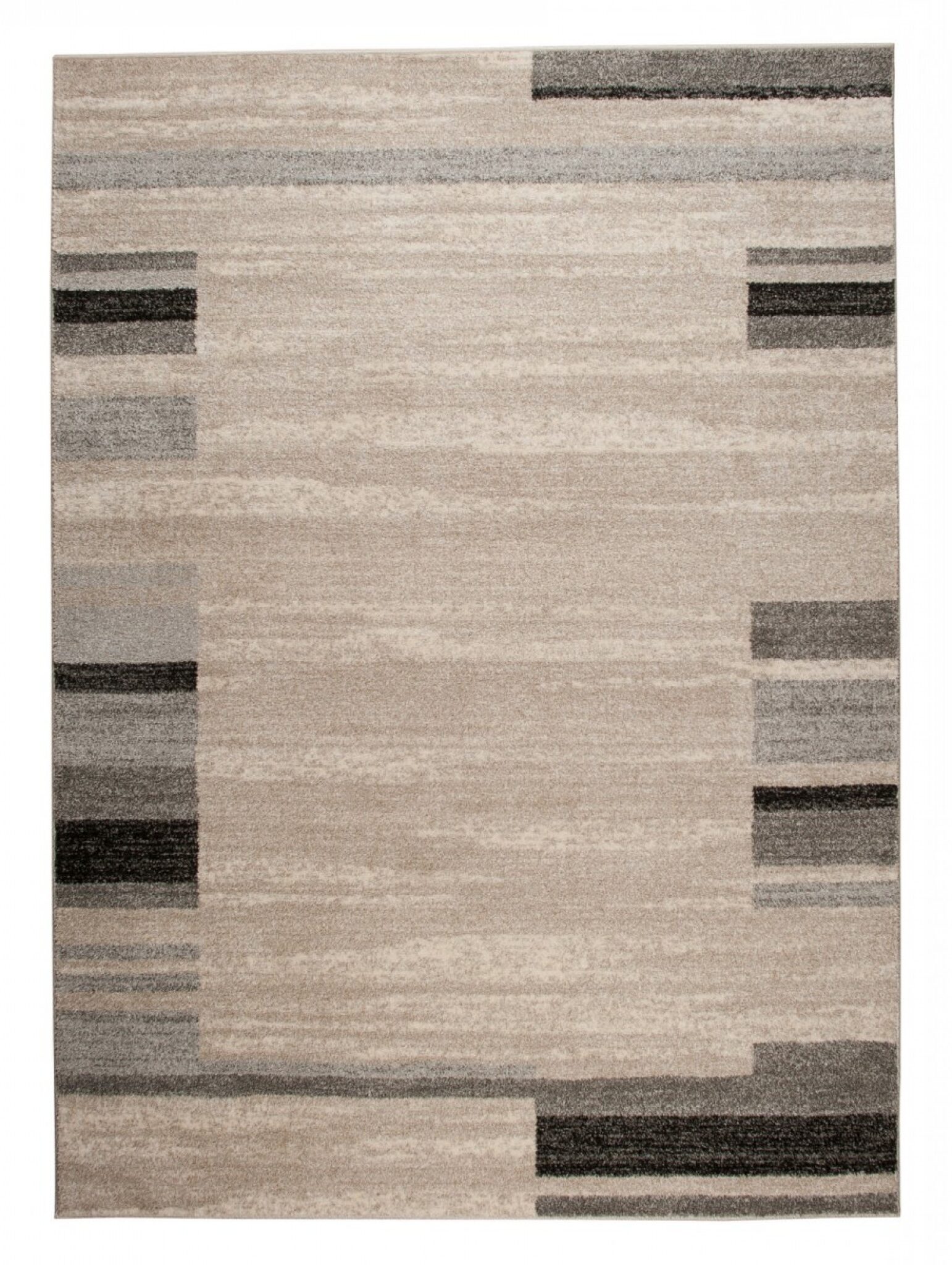 Teppich Sari Beige Grau Rahmen