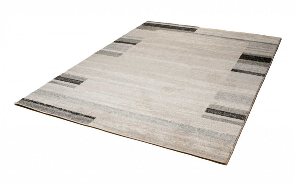 Teppich Sari Beige Grau Rahmen