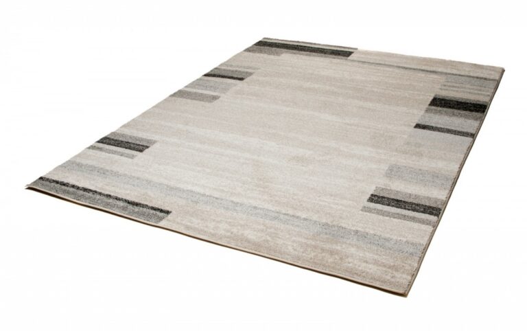 Teppich Sari Beige Grau Rahmen