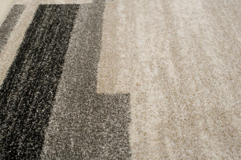 Teppich Sari Beige Grau Rahmen