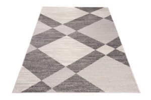 Teppich Sari Grau Creme Geometrisch