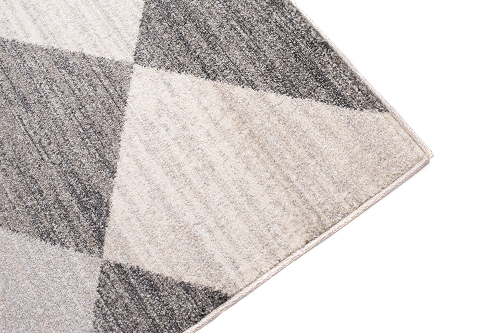 Teppich Sari Grau Creme Geometrisch