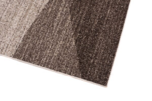 SARI Teppich Kurzflor Modern Beige Braun Meliert Design Wellen