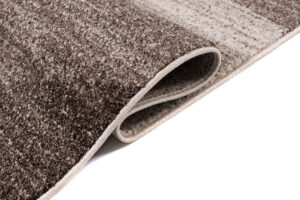 SARI Teppich Kurzflor Modern Beige Braun Meliert Design Wellen