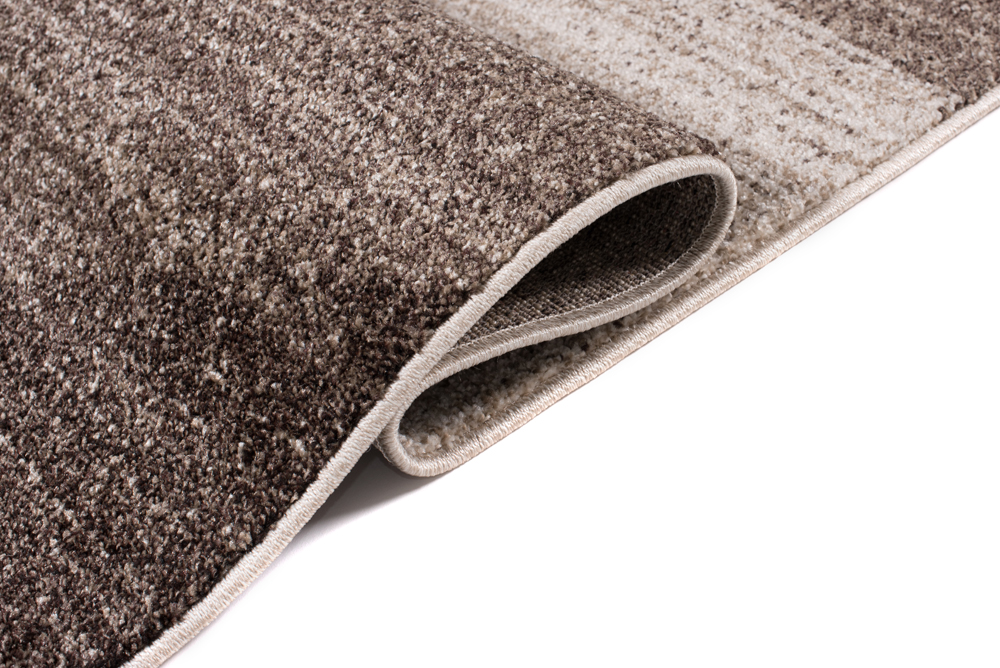 SARI Teppich Kurzflor Modern Beige Braun Meliert Design Wellen